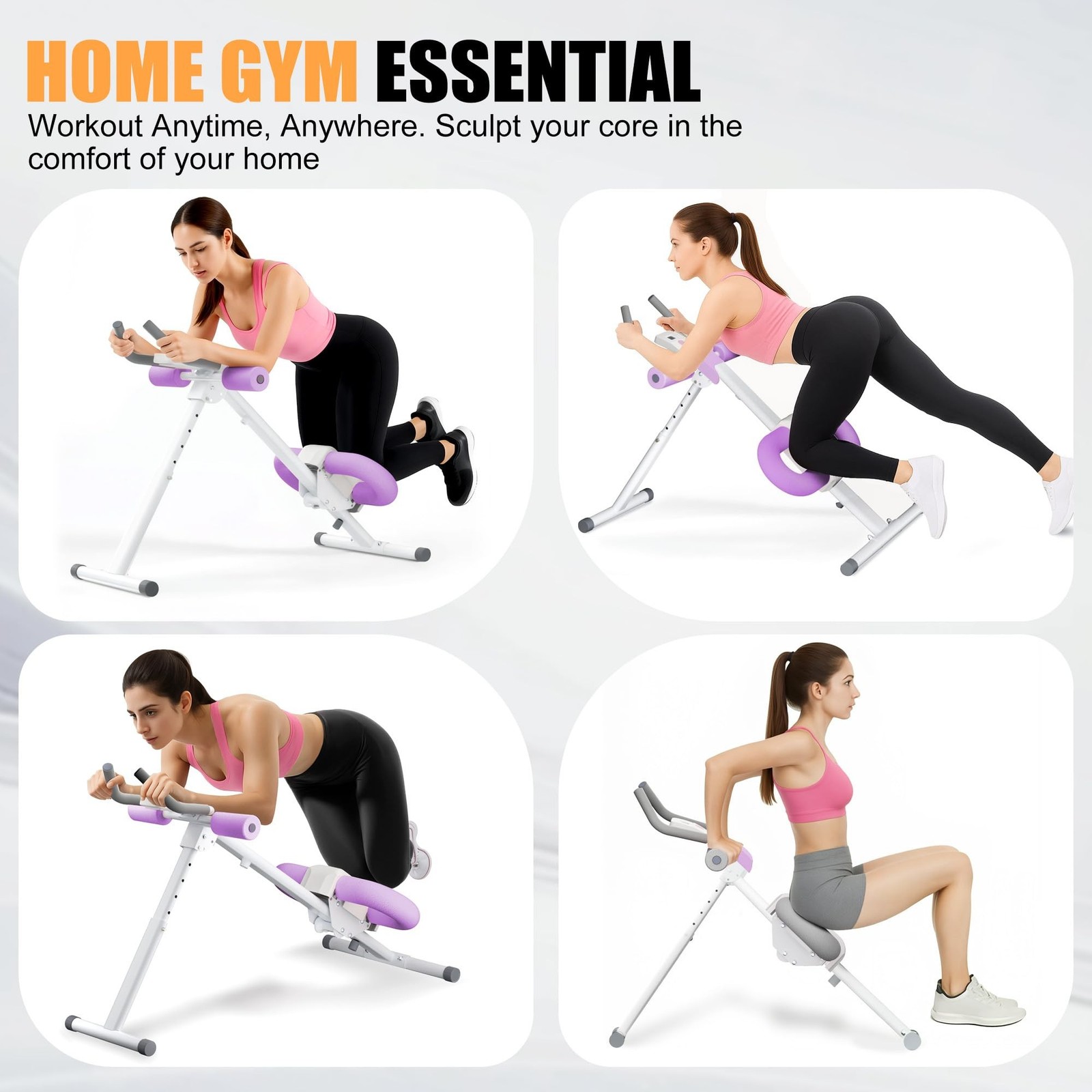 Abdominal Trainers - Adjustable Ab Trainer Machine, Foldable Abdominal Workou...