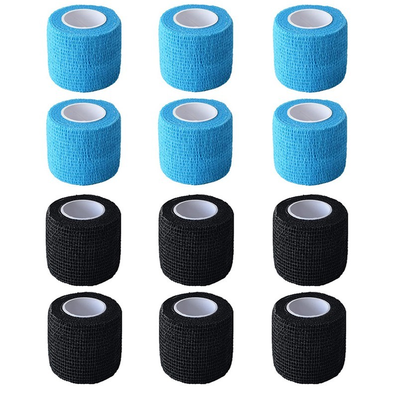 12 Rolls Elastic Self Adhesive Bandage Wrap, Vet Tape, Medical Tape 2 In x 5 Yds