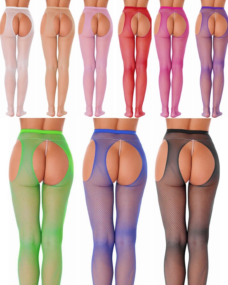 Womens Fishnet Tight Garter Belt Hollow Out Stockings Hosiery Pantyhose Pants