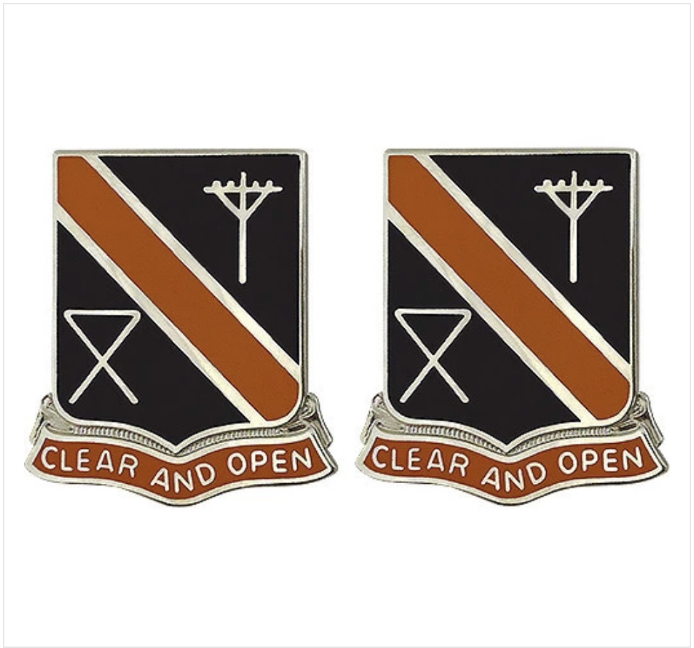 GENUINE U.S. ARMY CREST: 29TH SIGNAL BATTALION - CLEAR AND OPEN