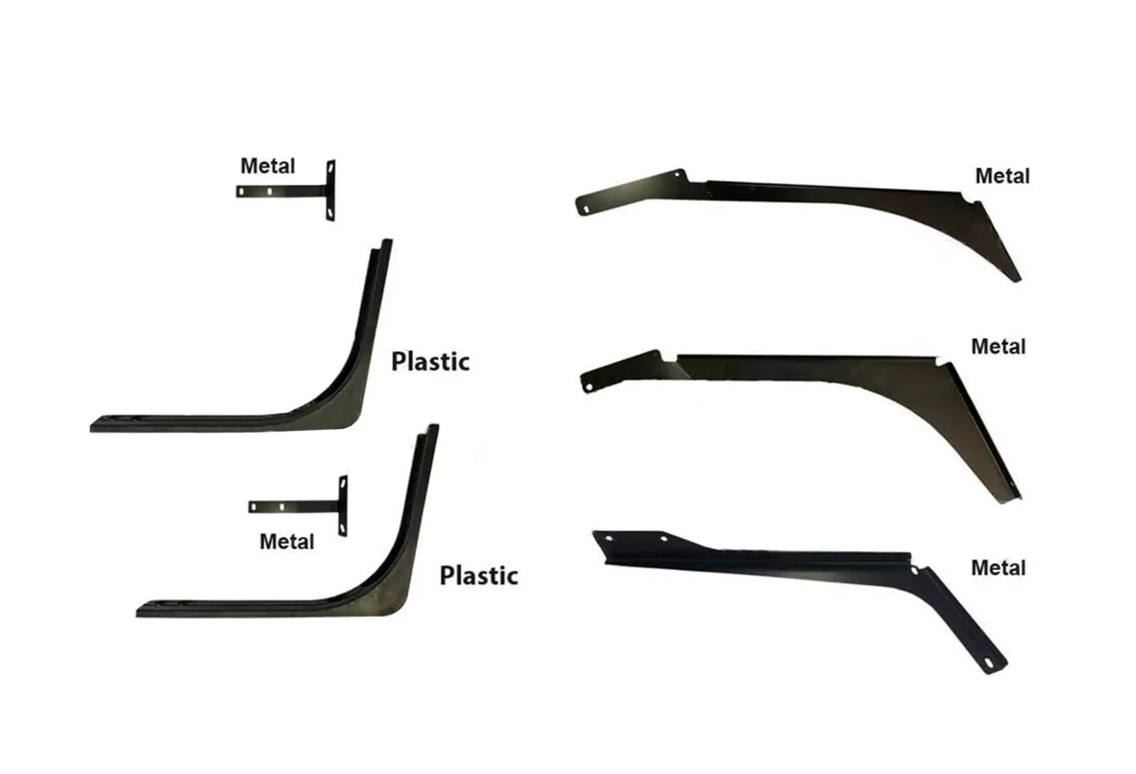 7Pc Set Top&Bottom Cab Fairing Brackets Left Compatible with Volvo VNL 2004-2017