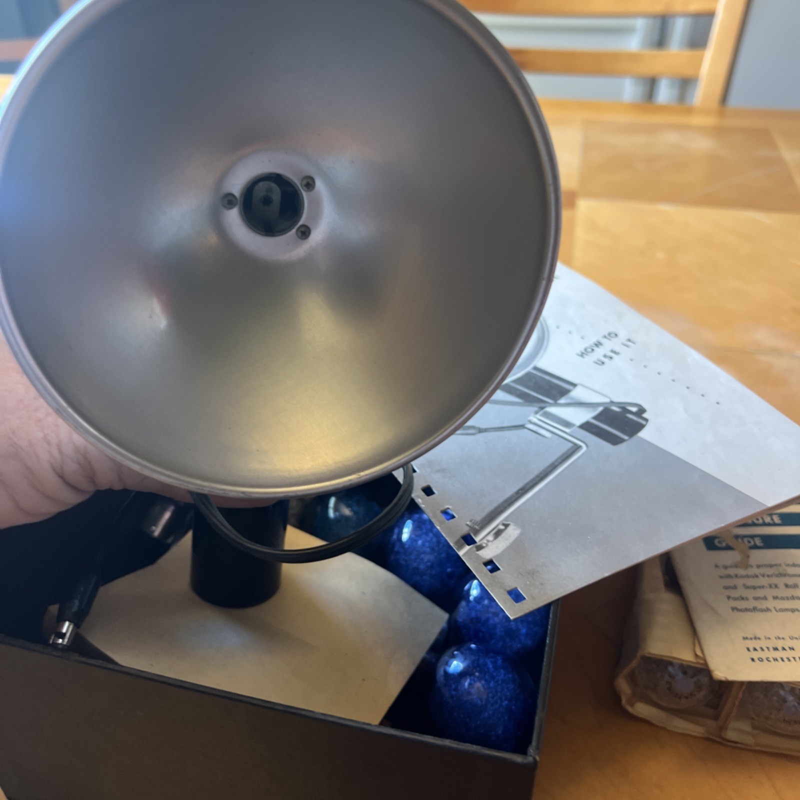 Vintage Kodak Flash Holder With Bracket for Kodak Reflex Original Box