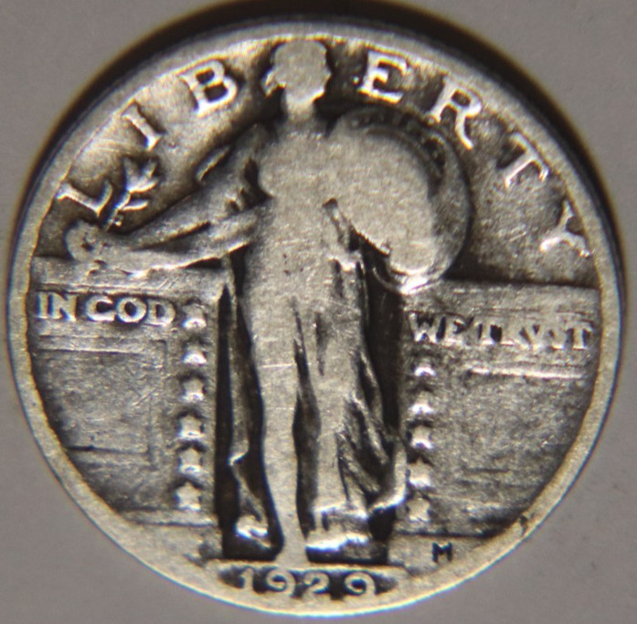 1929 P Standing Liberty Quarter Dollar 25C Cents Coin Silver