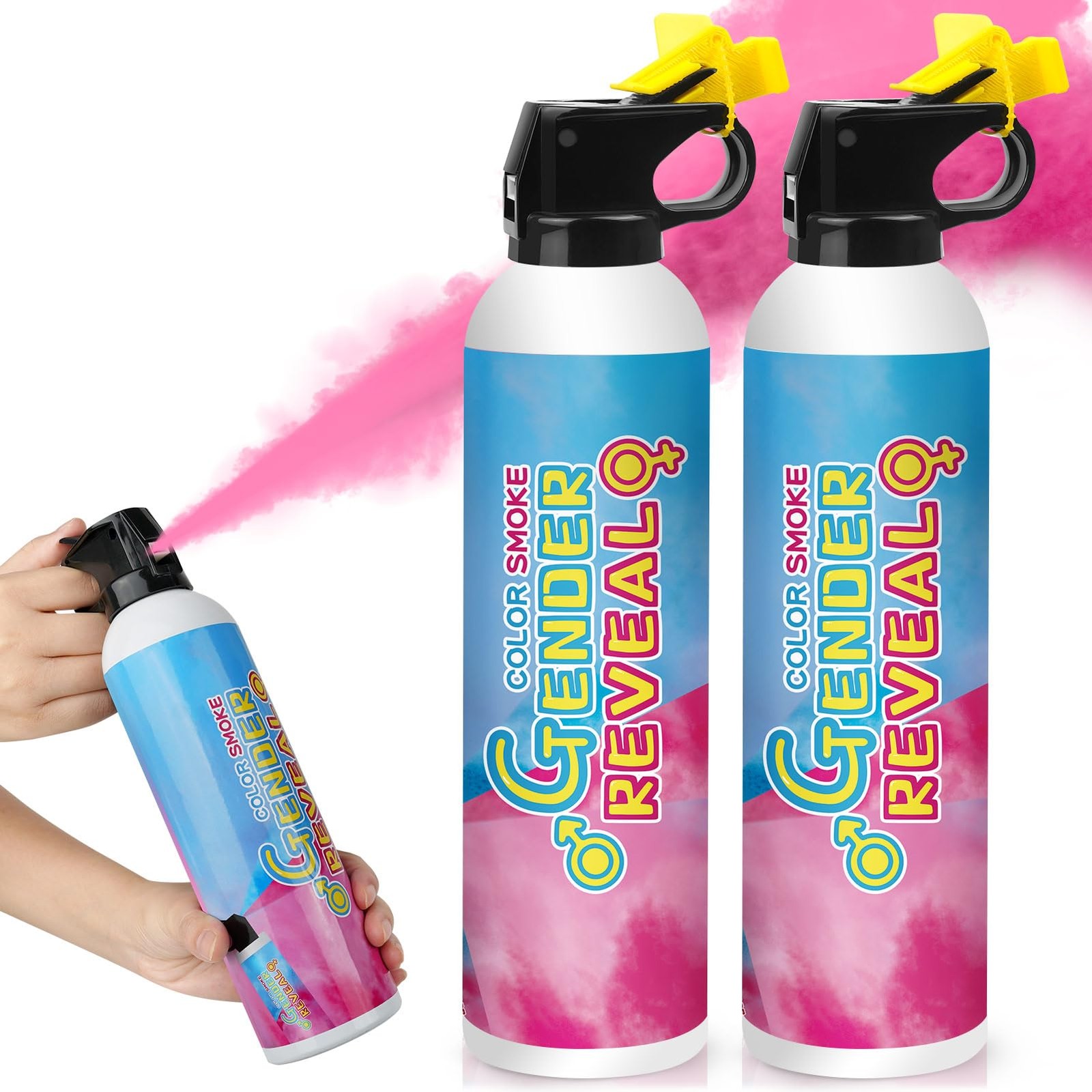 Gender Reveal Fire Extinguisher 2 Packs, Gender Reveal Ideas, Baby Girl Revea...