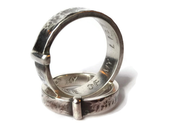 Blade & Bow - Outlander Wedding ring - Sporran Key Band - Solid Sterling replica