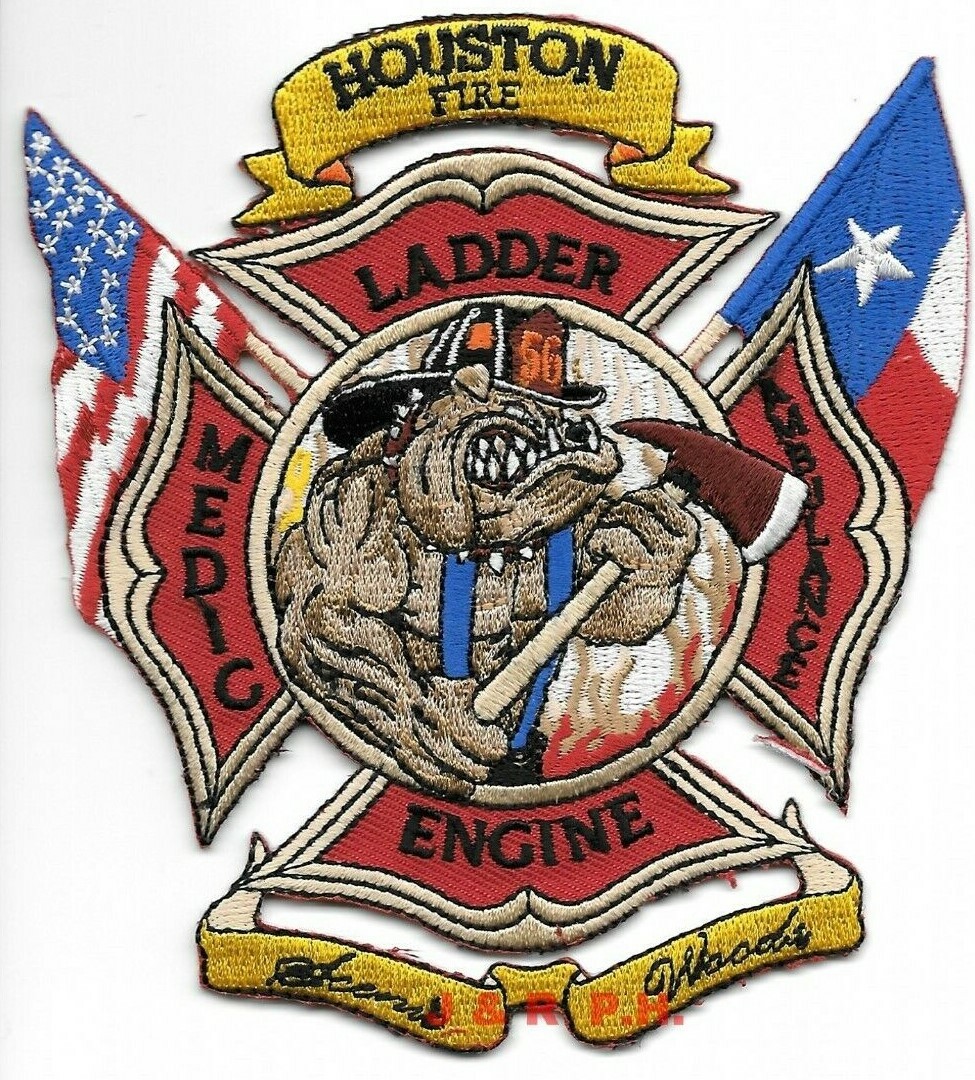 Houston Station - 56  "Scenic Woods", Texas (4" x 4.5" size) fire patch