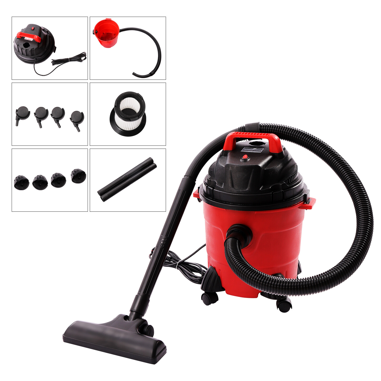 4 Gallon Wet&Dry Vacuum Small Shop Vac Cleaner Hose Durable Lightweight Portable