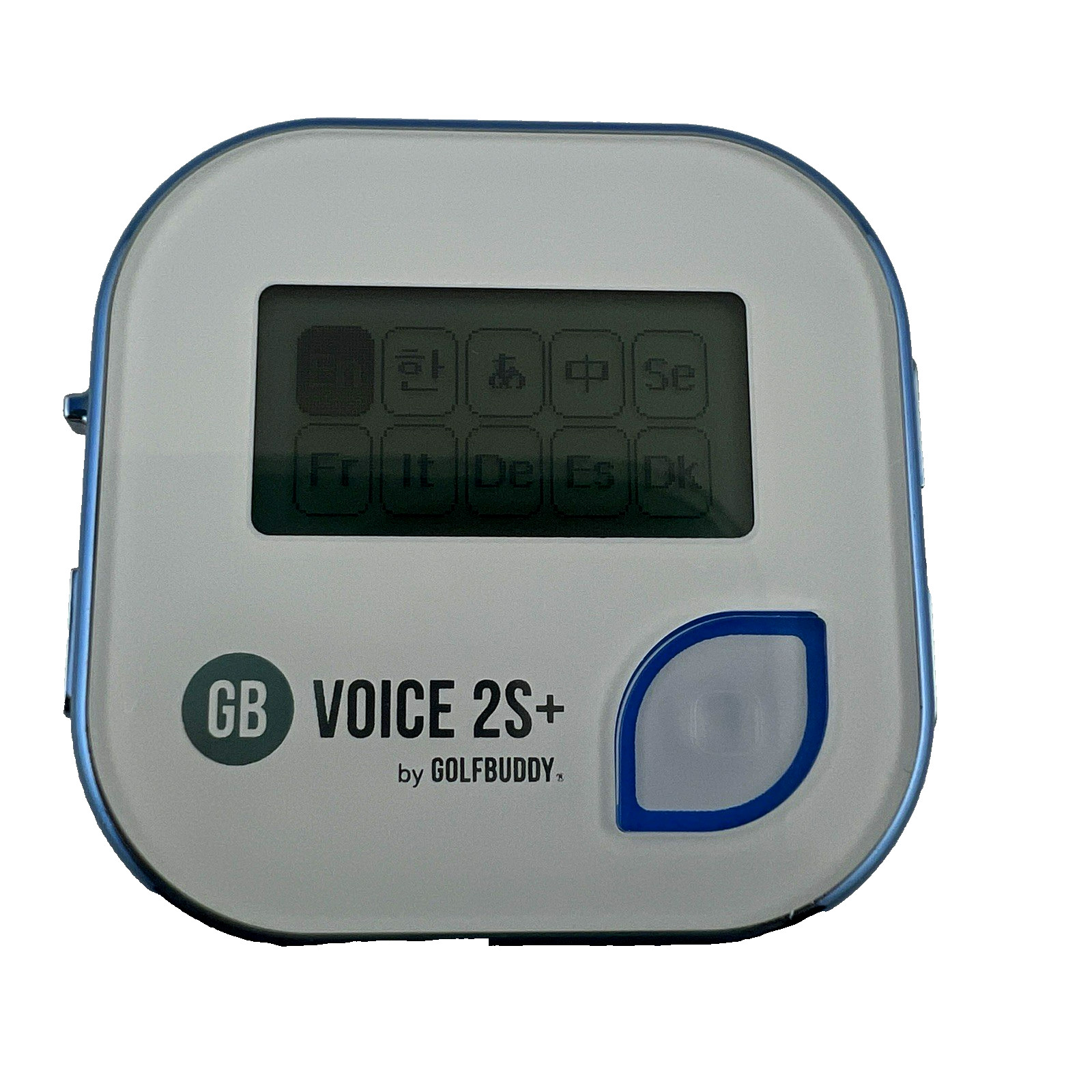 GOLFBUDDY Voice 2S+ Talking GPS Rangefinder Clip On Golf Navigation Blue