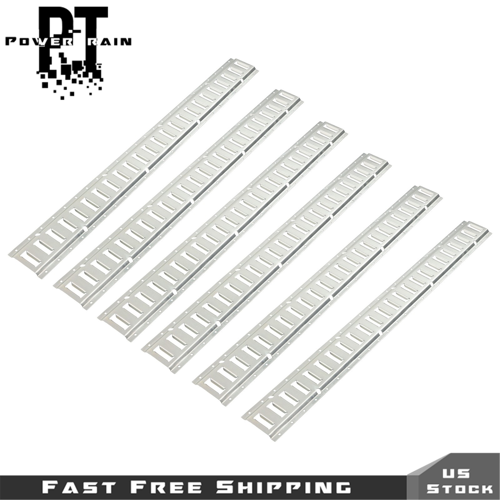 (6 Pack) 4' E Track Tie Down Rail Kit For Garages Vans Trailers