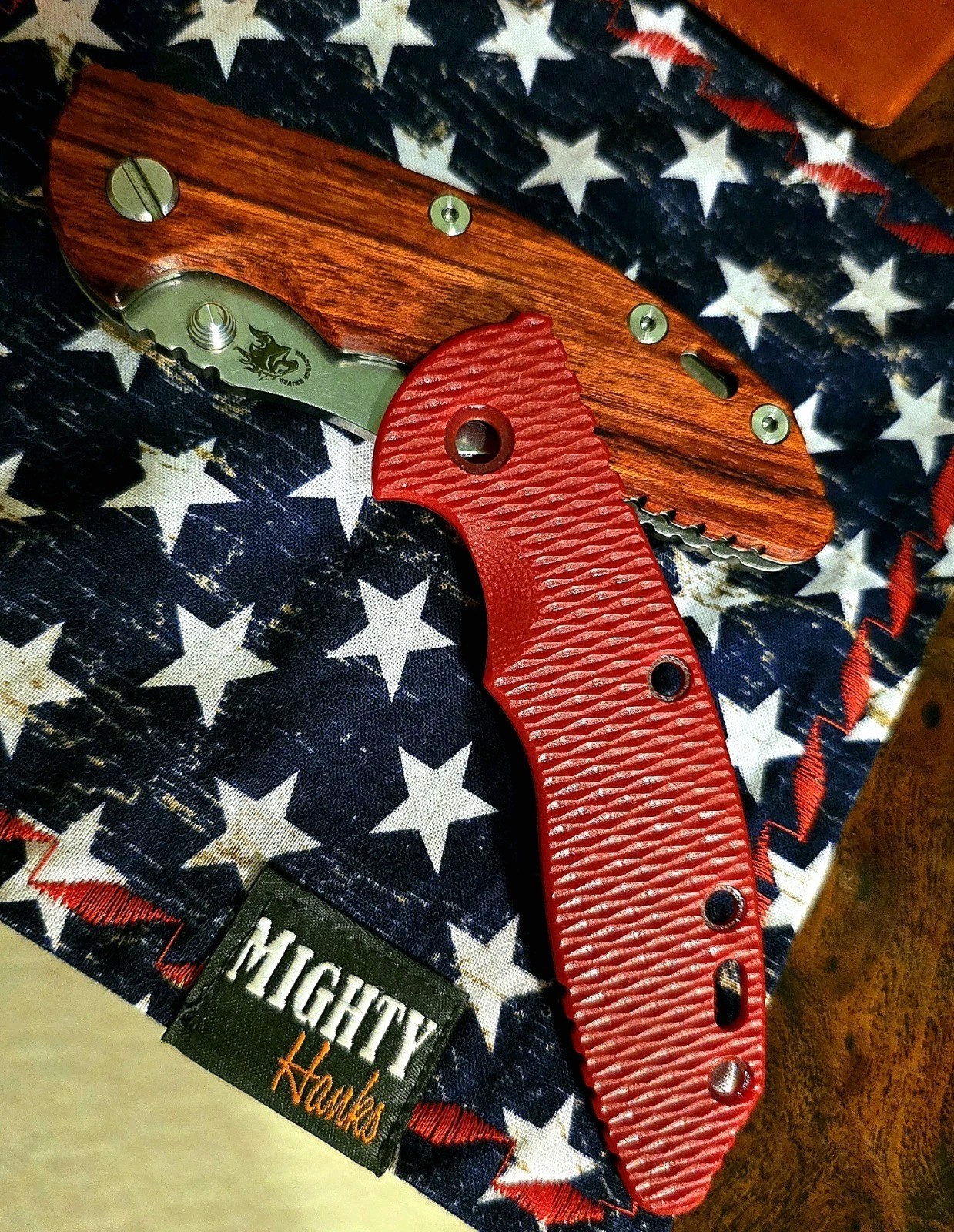 🌟NEW! RHK RICK HINDERER KNIVES XM-18 3.5" *RUBY RED* G-10 HANDLE SCALE TEXTURED