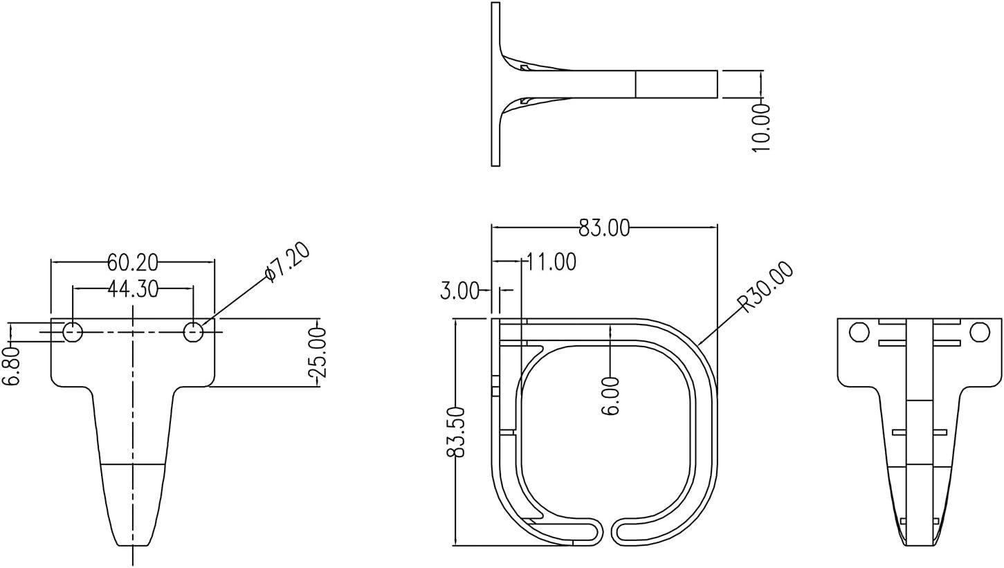 Server Rack Cable Management Loop Eyelet Holder 2U