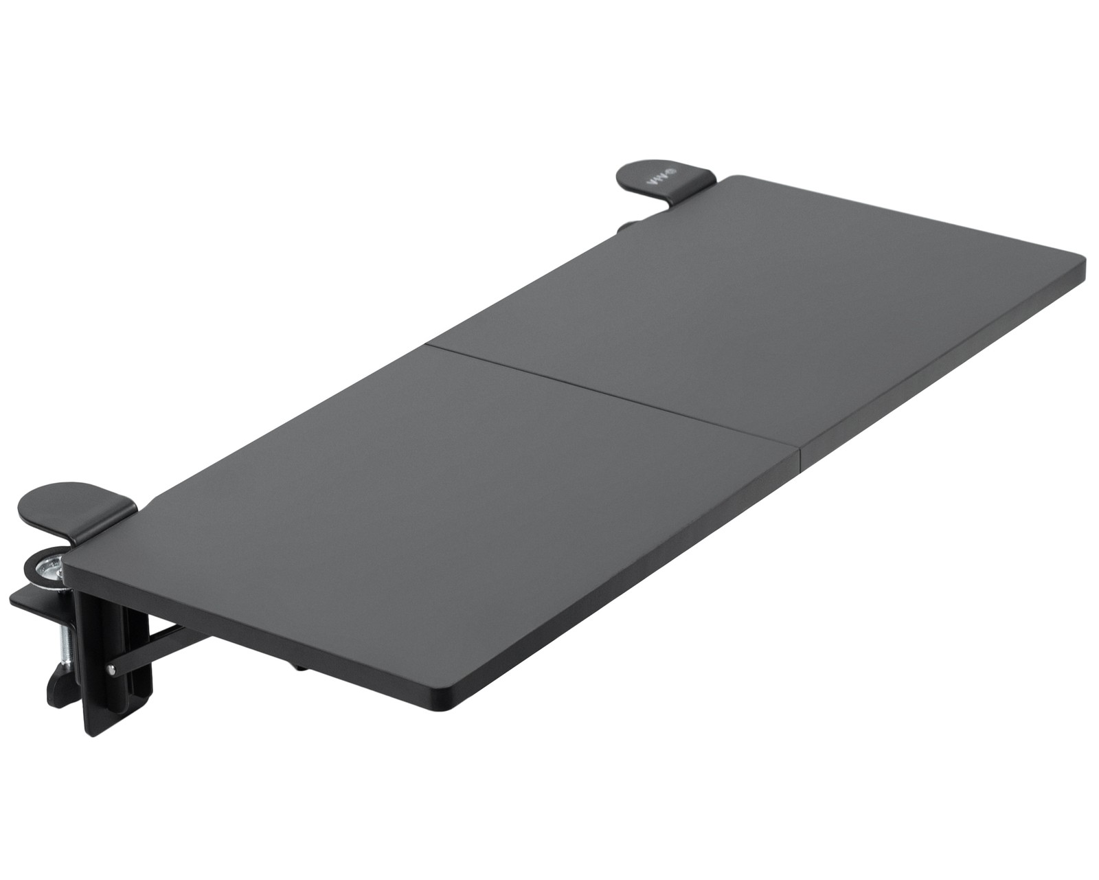 VIVO Black Clamp-on 30" x 12" Desk Extension, Accessory Platform, Keyboard Tray