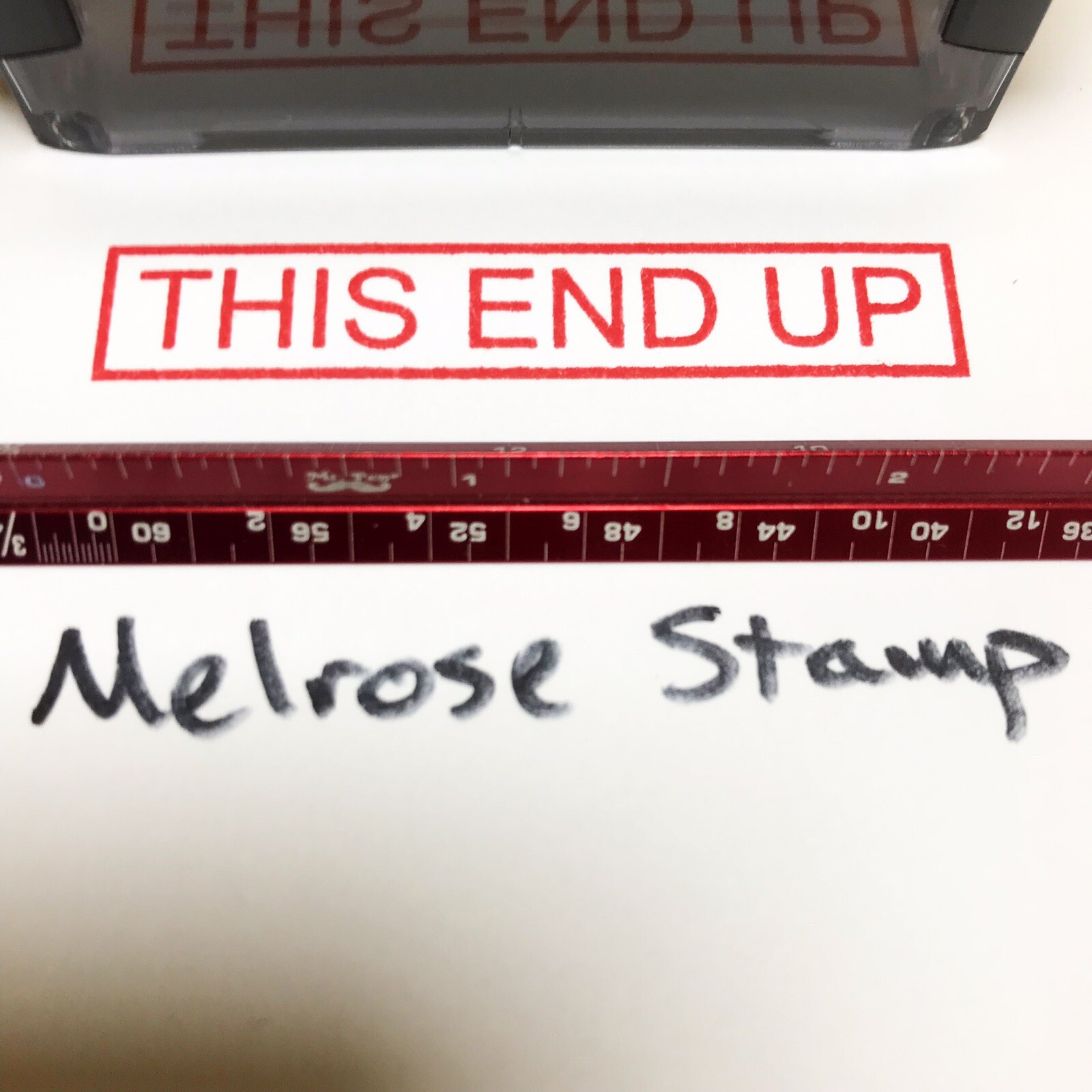 This End Up Rubber Stamp Red Ink Self Inking ideal 4913