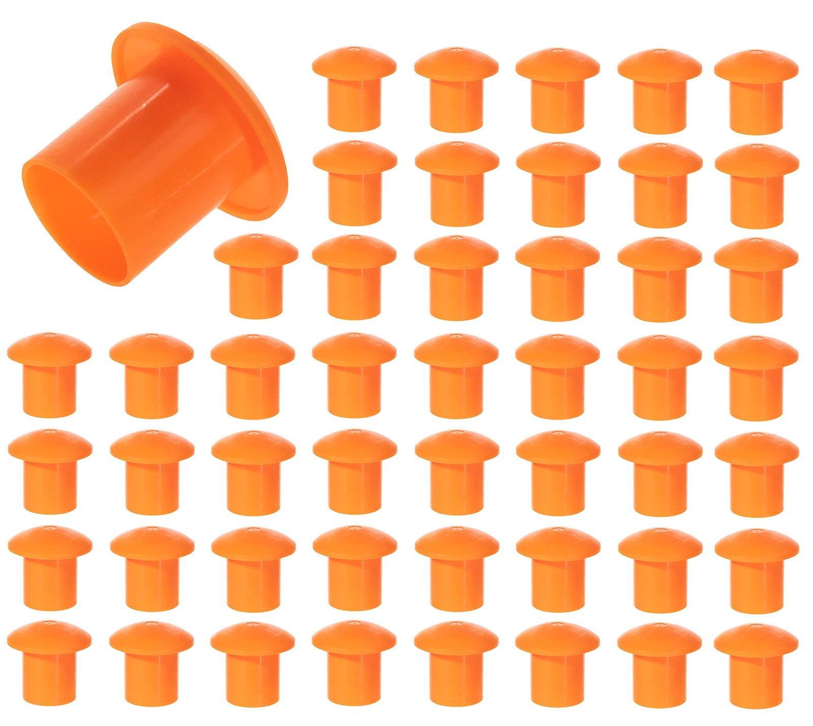 Rebar Caps Orange Mushroom Safety Size #3-#7, 10M - 25M - Protect Workers