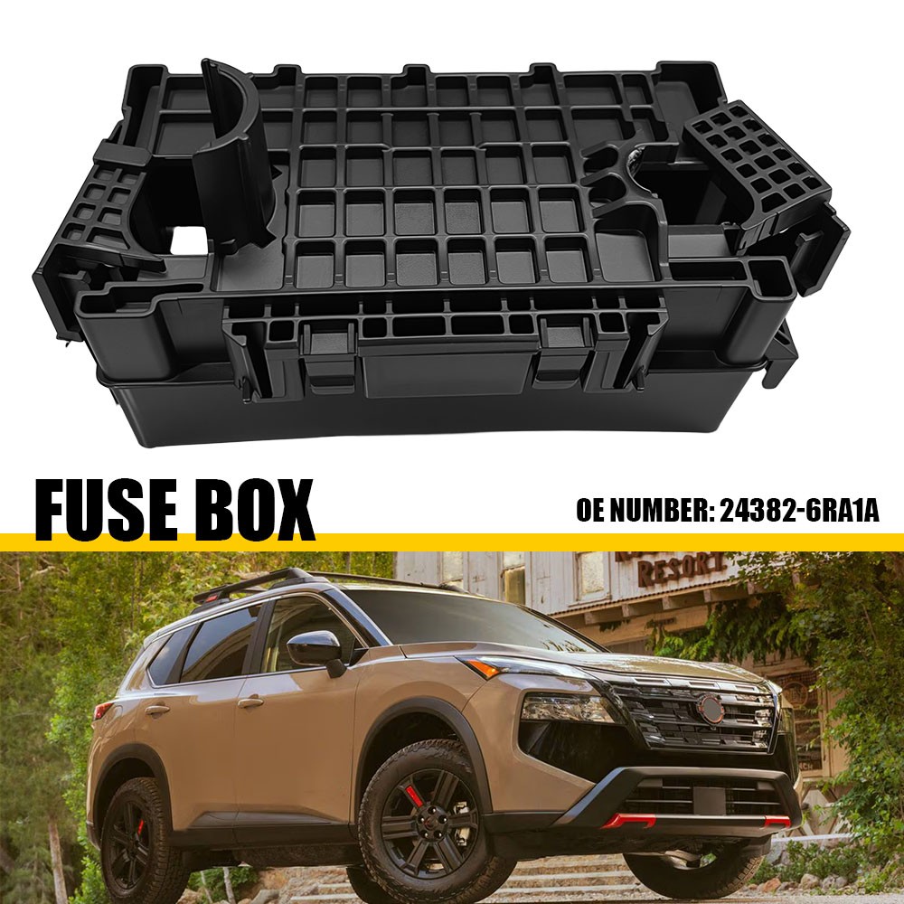 1PCS Fuse Relay Box Cover Lid Trim Bottom For Nissan Rogue 2021-2025 24382-6RA1A