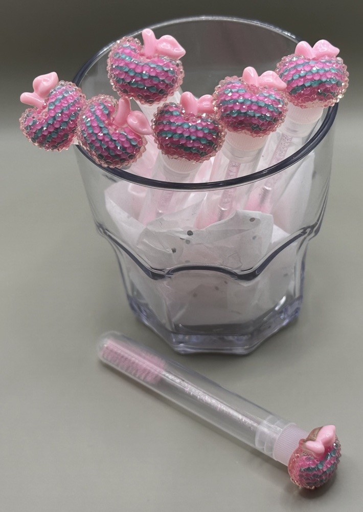 10 ct Mascara brushes, eyelash brushes, mascara wands with tubes, lash spoolies