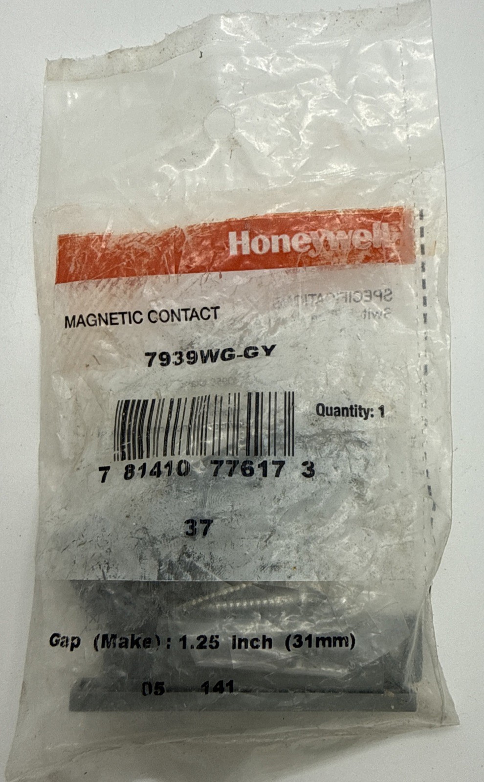 Honeywell Magnetic Contact 7939WG-GY-NEW/OLD STOCK-SEALED PACKAGE-SHIPS FREE
