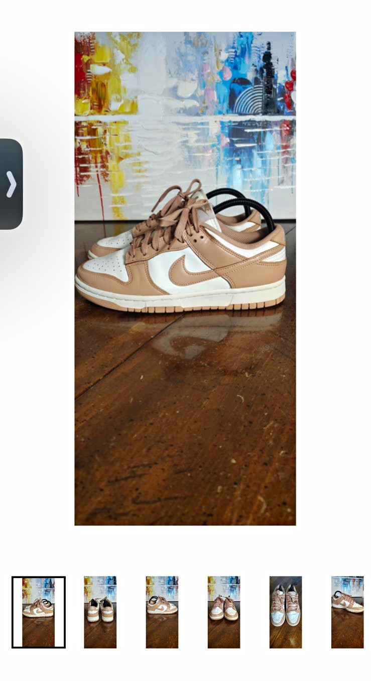 Nike Dunk Low Men’s Tan/White Colorblock Low Top Lace Up Sneakers