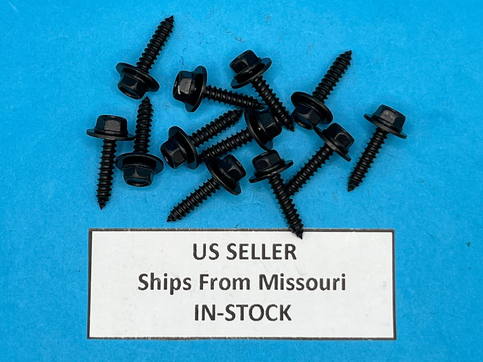 (Pack of 12) Black Sems Screw M4.2 x 1.4 x 20 for GM 7mm Hex Head 11589015
