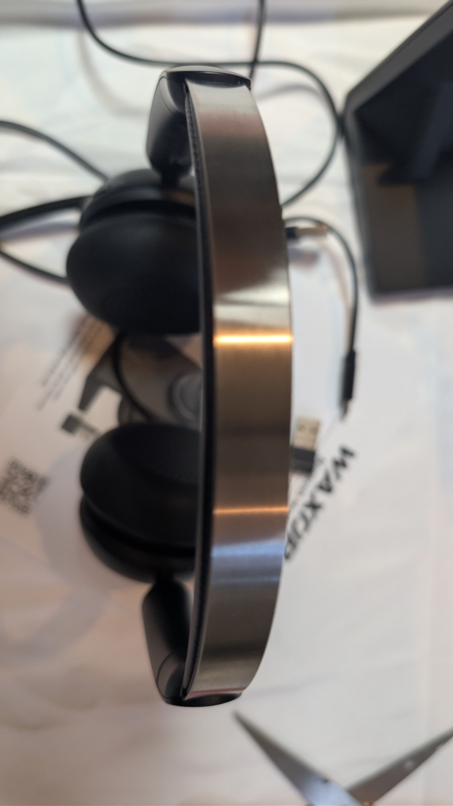 Waxop Wireless Headset For Work With Microphone And Noise Cancelling Black
