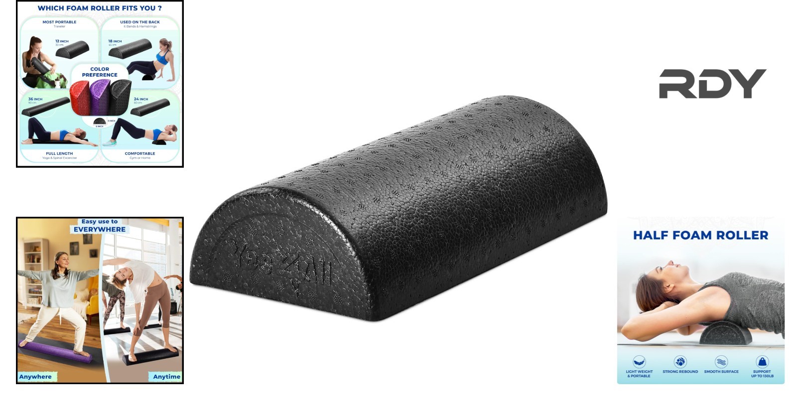 Versatile High-Density Foam Roller - Perfect for Yoga, Pilates & Stretching