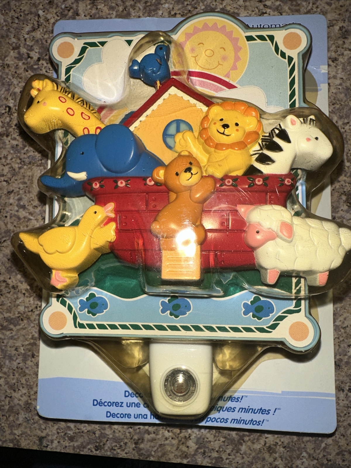 Vintage Baby’s Ark Noah Automatic Night Light Childrens Room Deco 44146 Priss Pr