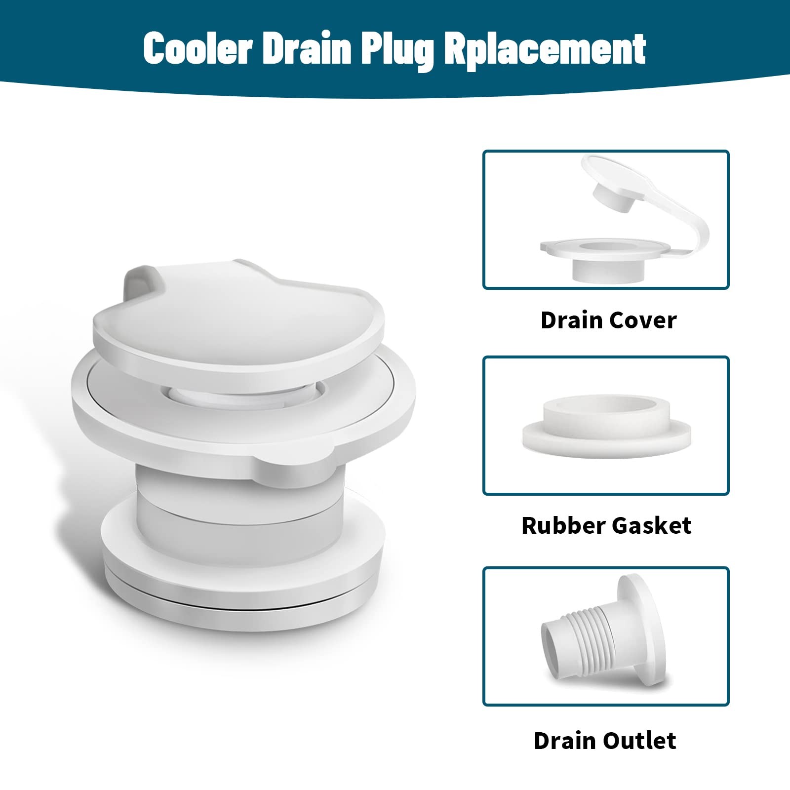 Cooler Drain Plug Replacement for Coleman Cooler Standard Drain Plug Assembly...