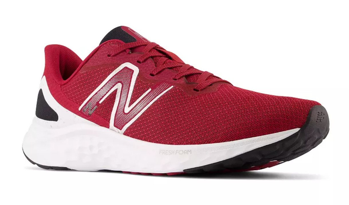 New Balance Running Shoes Mens 12 Crimson Red White Arishi V4 Fresh Foam Sneaker