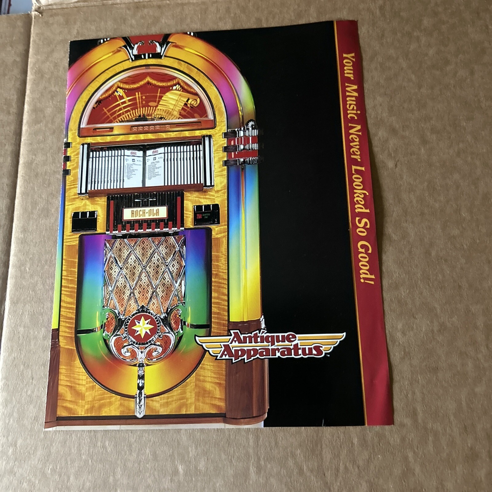 nos original Factory antique apparatus RMC  Rowe Jukebox Cd arcade game flyer