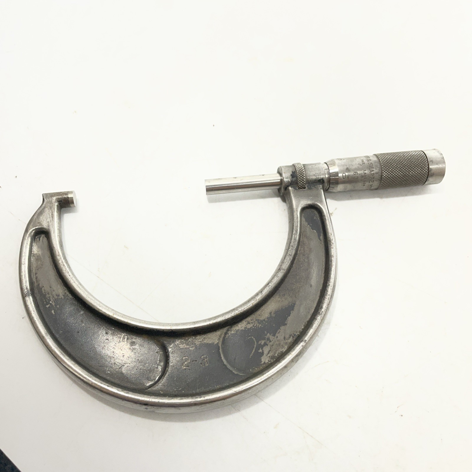 Vintage Brown & Sharpe No. 63 3" Outside Diameter OD Micrometer Gauge USA
