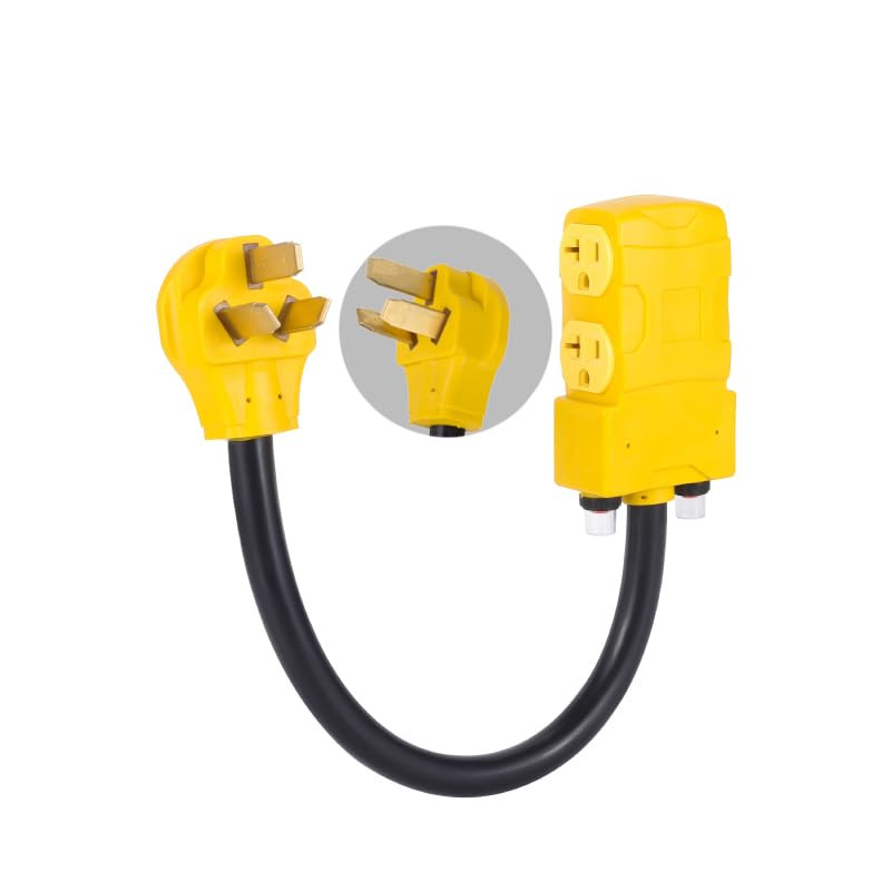 Heavy Duty 50Amp to 20 Amp 220V Dryer Adapter Cord. NEMA 10-50P Male to Female R