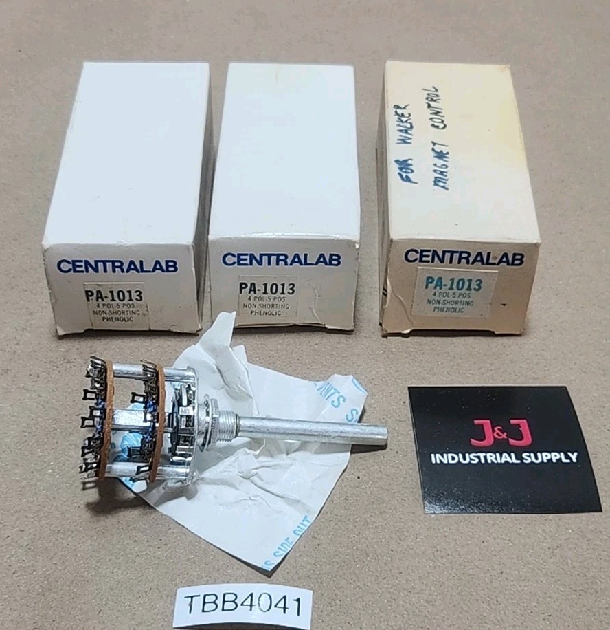 *NEW SURPLUS* [4] CentraLab PA-1013 Rotary Switch 4-Pole 5-Position + Warranty!