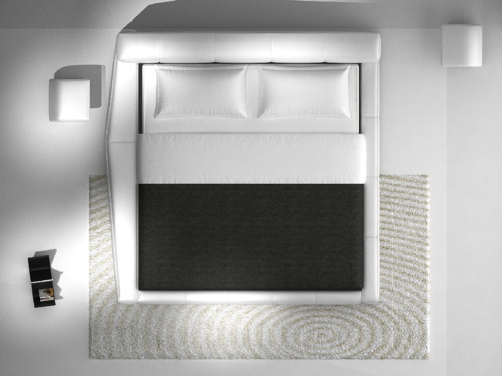 J&M Dream King Bed Set 3pc, White Color