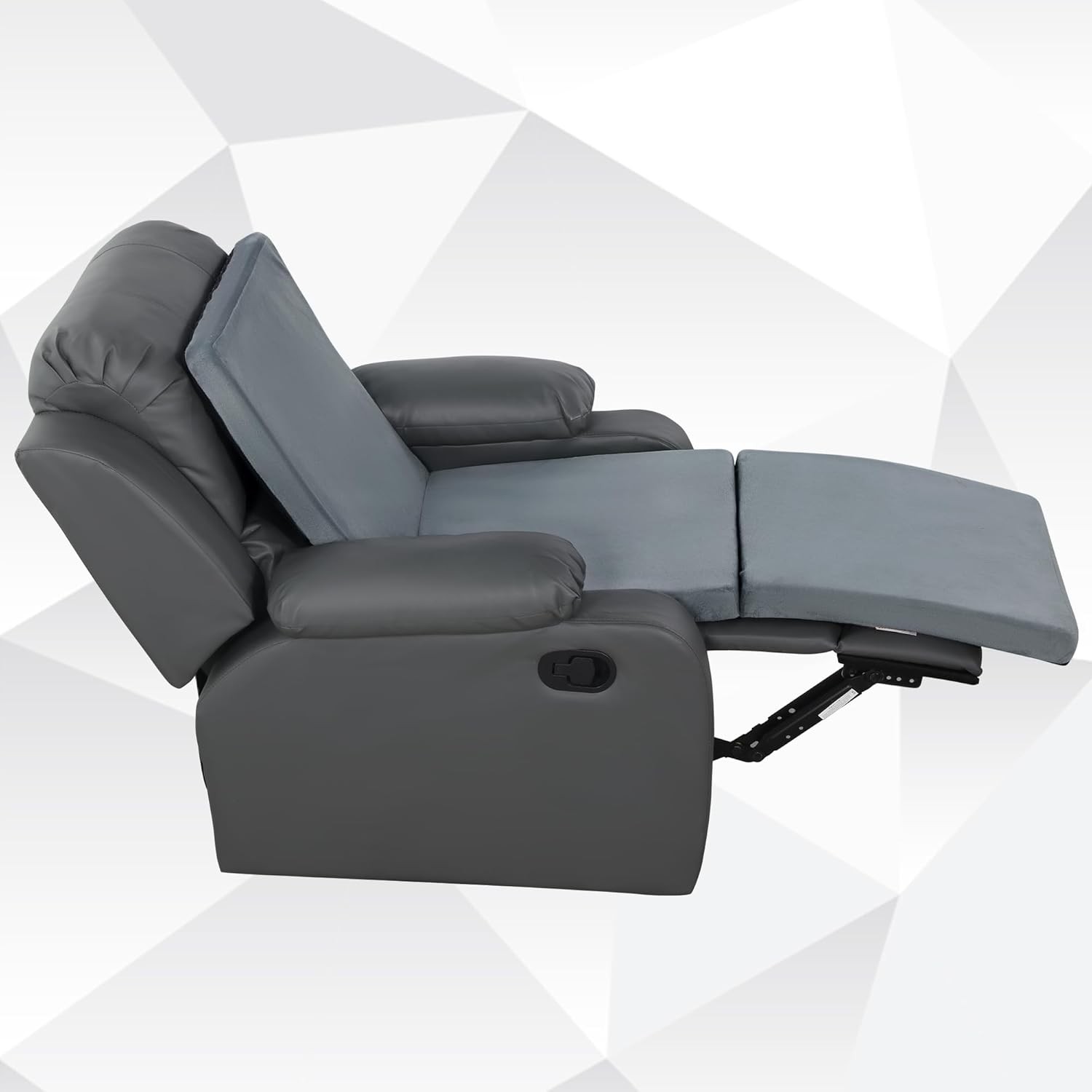 3-in-1 Recliner Seat Cushion with Lumbar Support Pillow & Footrest