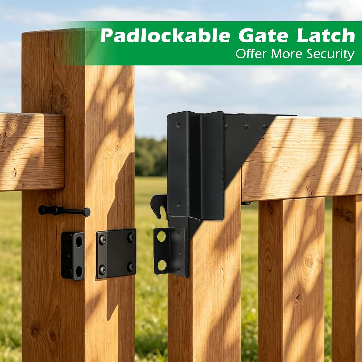 Sliding Gate Kit, Heavy Duty Sliding Gate Hardware for Deck Fence with Roll Whee