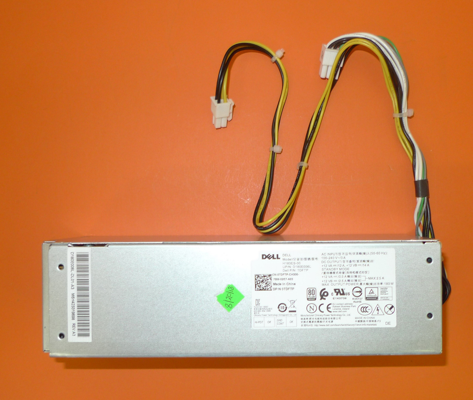 GENUINE Dell Precision 3420 180W Power Supply H180ES-00 TDFTP