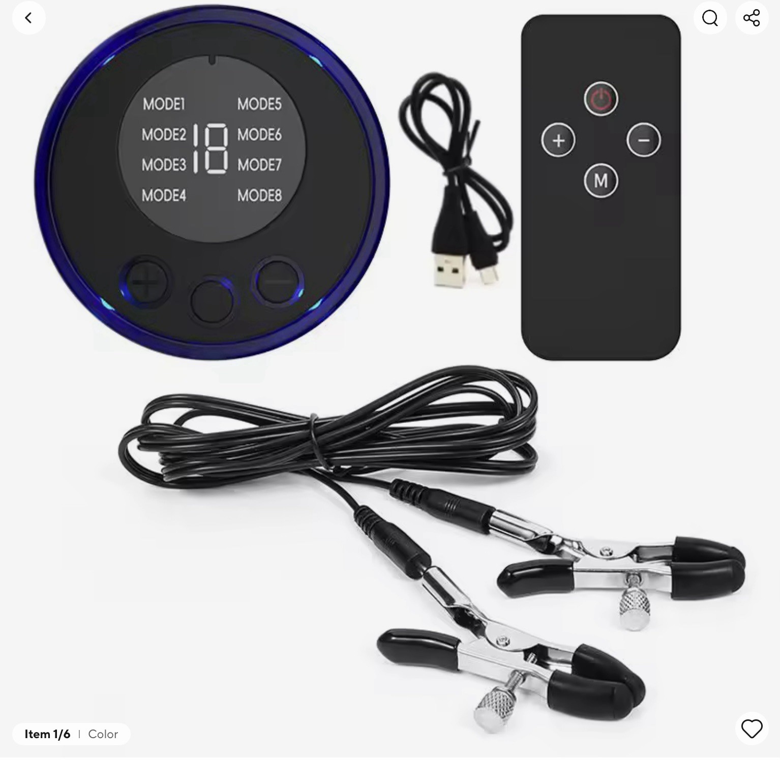 SM Nipple Shocker Clamps Breast Stimulation with wireless controler