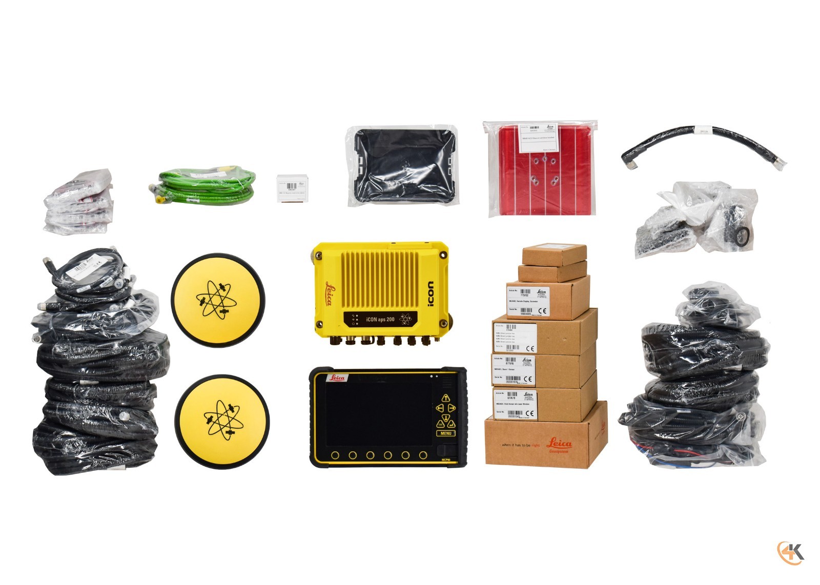 Leica GPS Machine Control w/ MCP80 MC1, ICA202 Control Box & Excavator Wiring