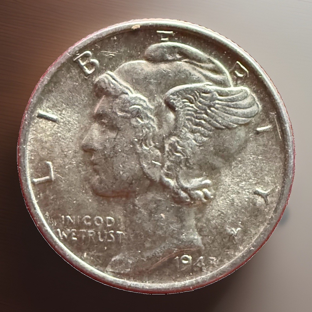 1945-D Mercury Dime Choice Brilliant Uncirculated (CH BU) Denver Mint 3016