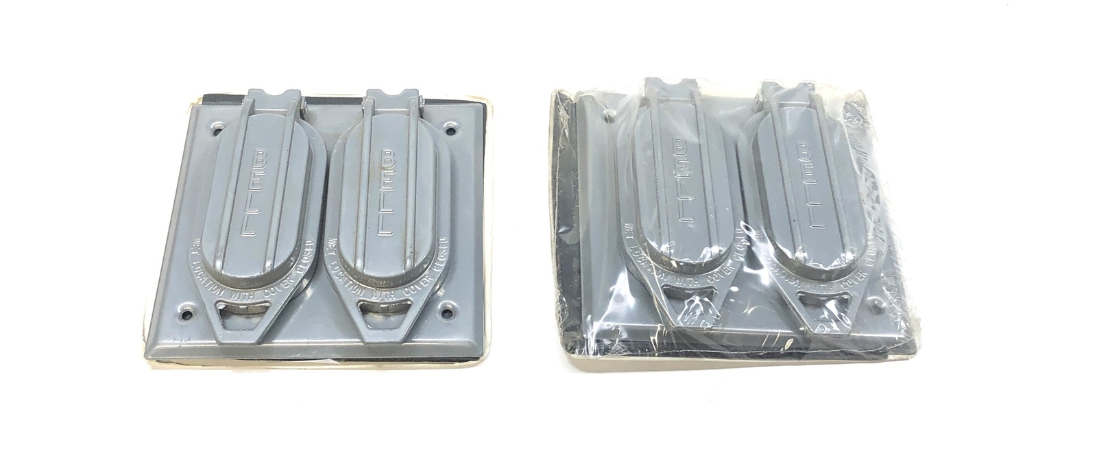Hubbell Bell Outdoor Two Gang Outdoor Device Cover 5096-0 [Lot of 2] NOS