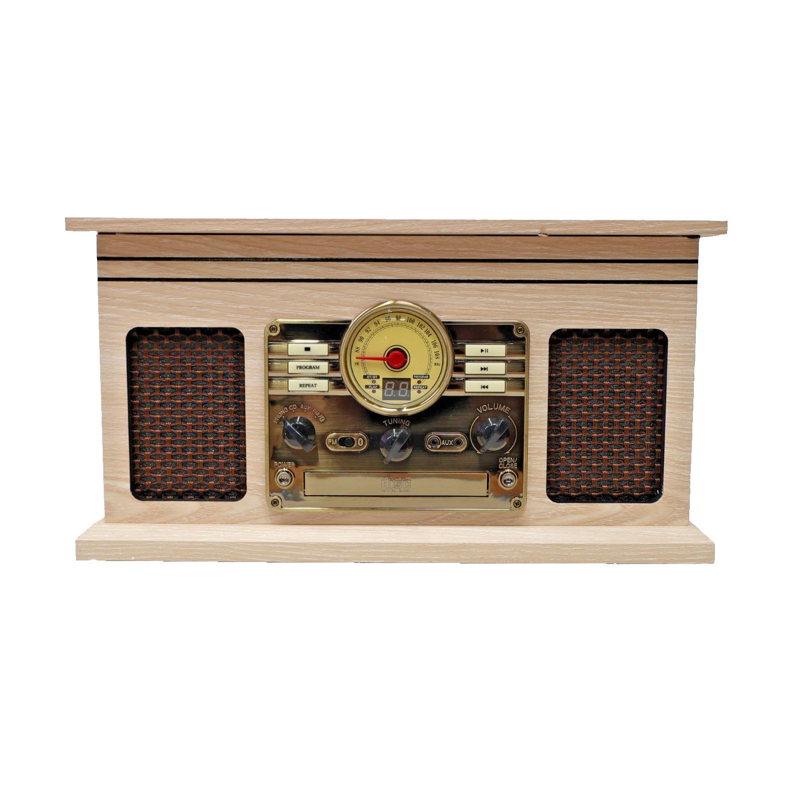 Victrola Quincy Wood Bluetooth Record Player 6in1 Natural VTA-200B-Natural Wood!