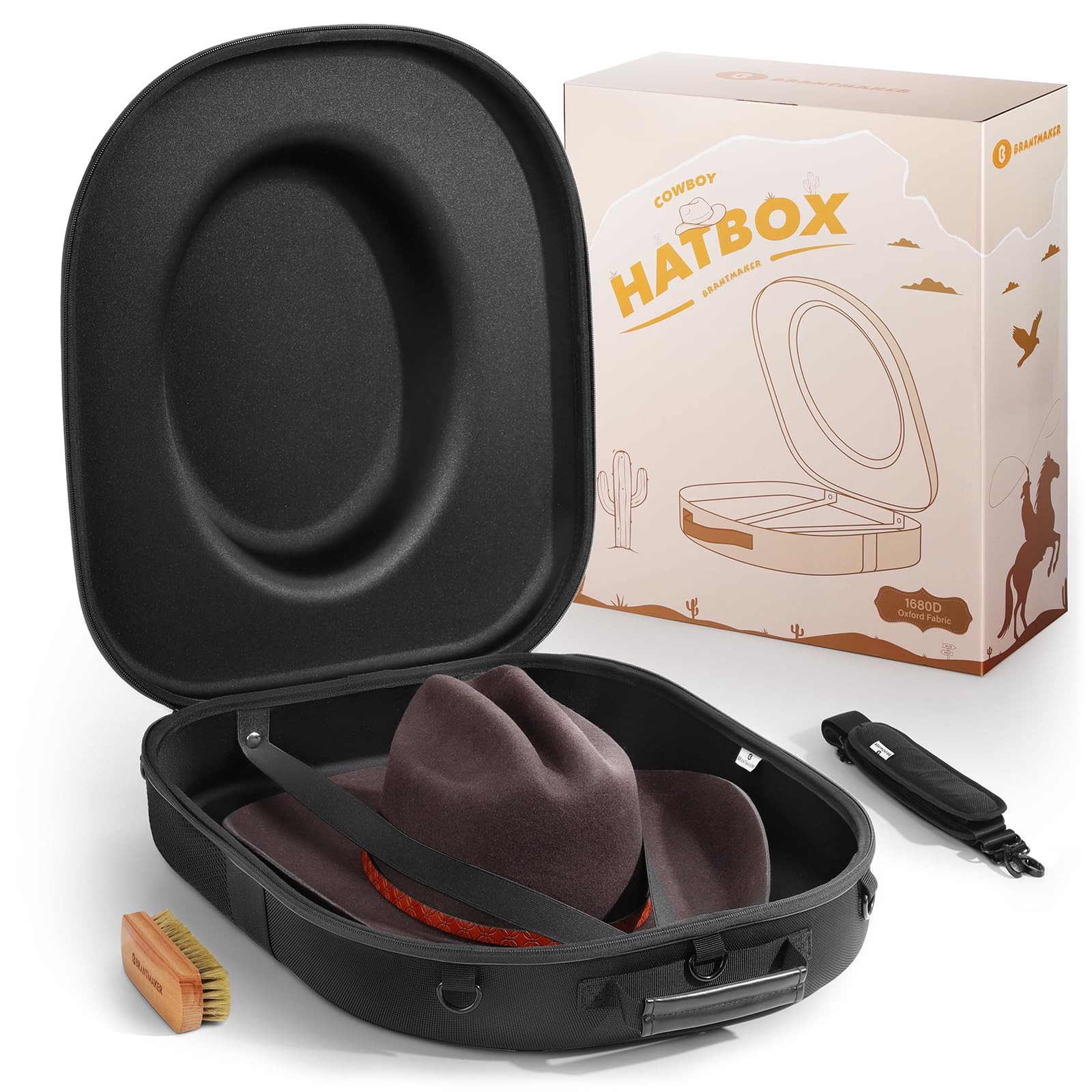 Brantmaker Cowboy Hat Cowboy Hat Case For Travel Crush Proof Storage For