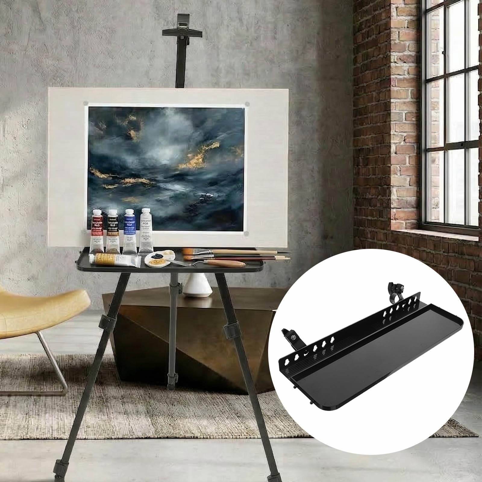 Plastic Detachable Easel Tray Shelf Replacement Sketch Rack Storage Portable