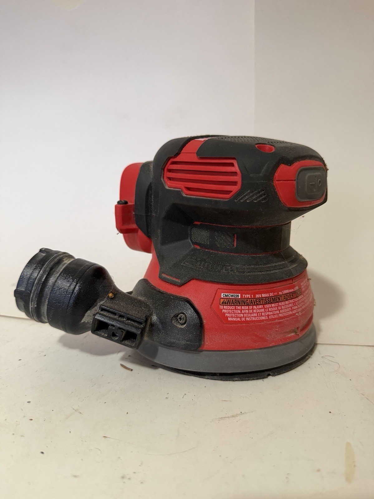 CRAFTSMAN V20* Random Orbit Sander, Tool Only (CMCW220B) Missing Dust Bag