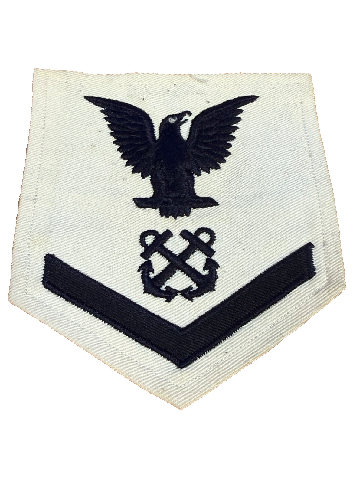 Pre1941 Left-Facing Eagle USN Navy COXSWAIN 3rd CLASS WHITE DRESS RATE by LIONA