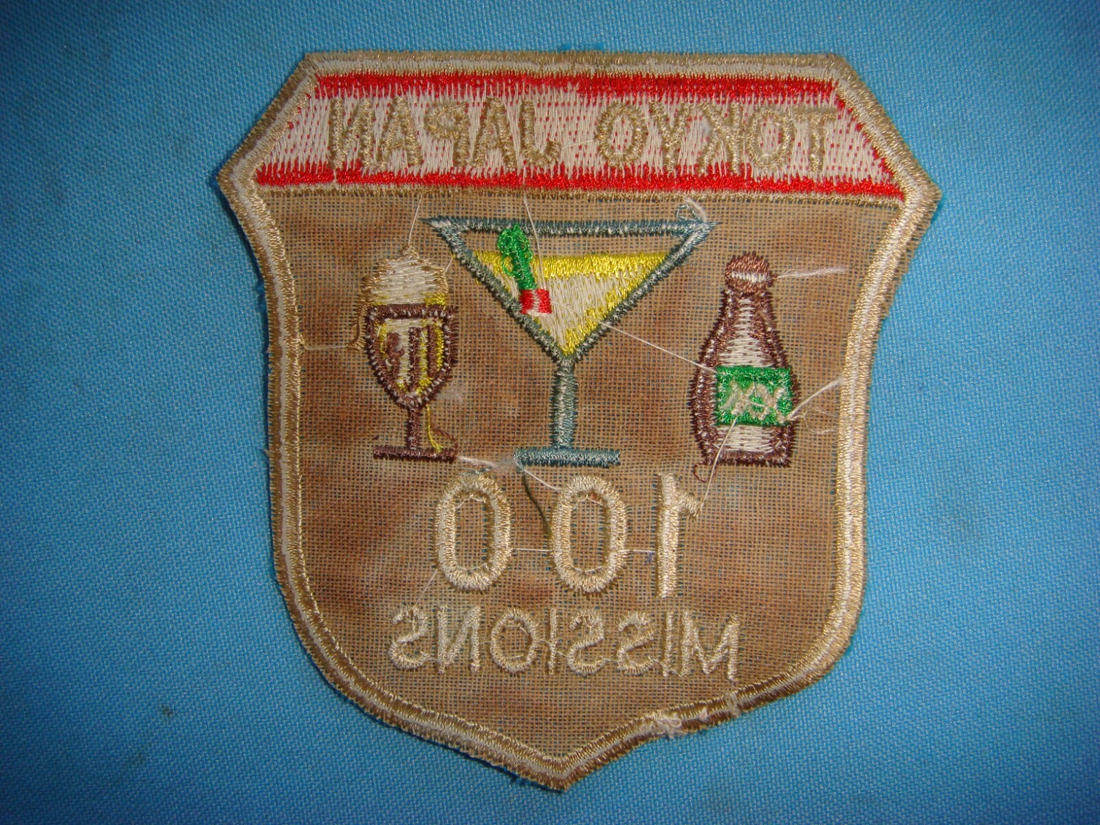 VIETNAM WAR PATCH, USAF 7th AIRBORNE COMMAND & CONTROL SQ 100 MISSIONS