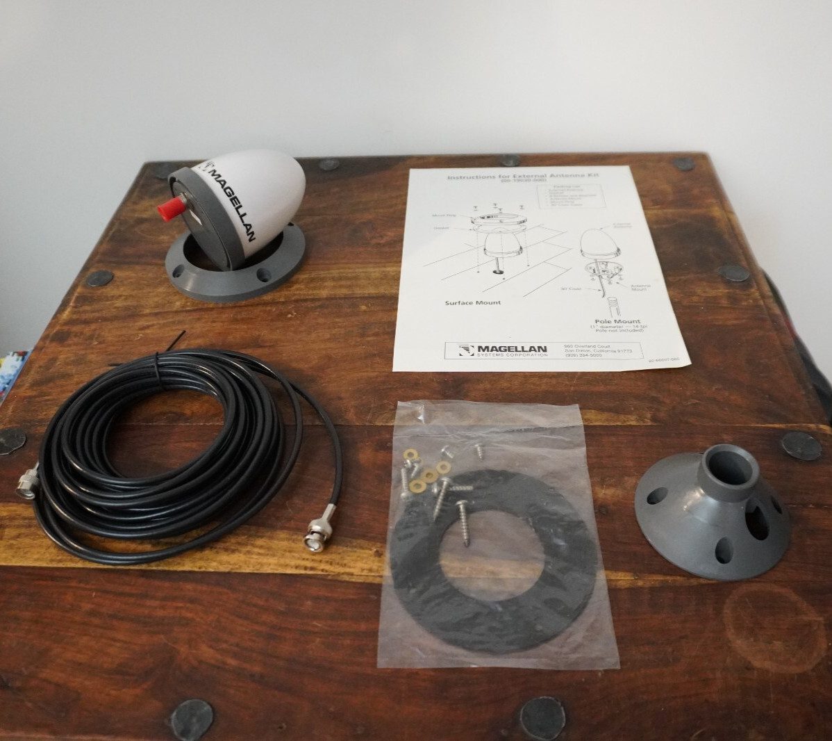 New - Magellan External Antenna Kit Model 19030 with 30' Cable & Hardware