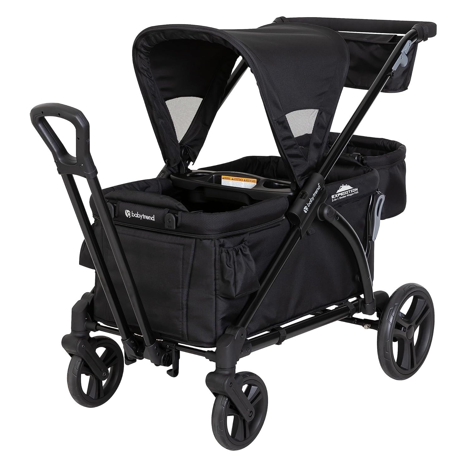 Expedition 2 in 1 Stroller Wagon Plus Ultra Black with Extra Large Cargo Space