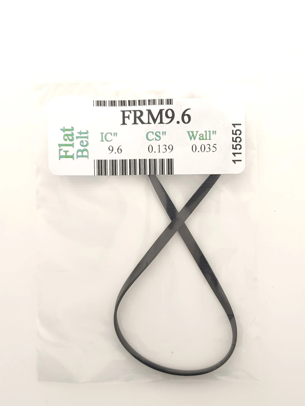 FRM9.6, PRB Flat Belt for VCR, Cassette, CD Drive or DVD Drive FRM 9.6