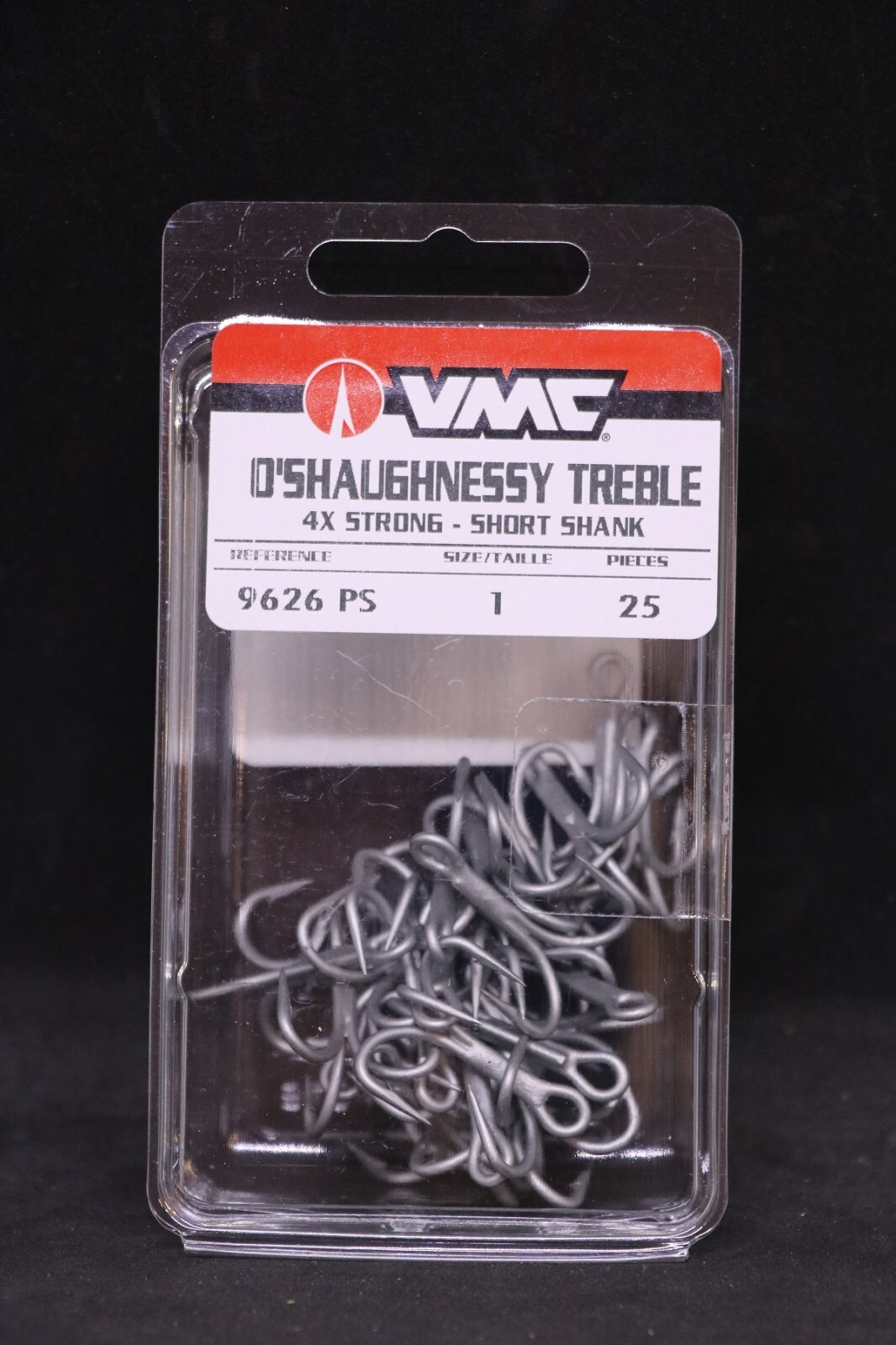 VMC 9626PS Perma Steel O'Shaughnessy Treble Hooks 4X - Size 1 - Short Shank